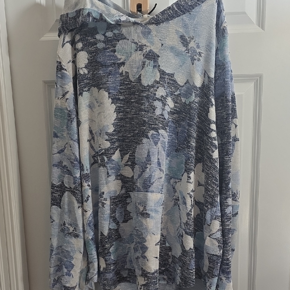 Alfred Dunner Blue Floral Cardigan